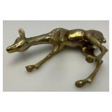 Misc. Vintage Collectible Brass Deer Tallest Is 6 3/4"
