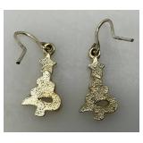 Vintage Christmas Tree Brooches And Earrings