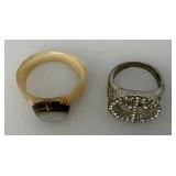 Misc. Vintage Jewelry Including Shell Rings, Tiger Ring And more