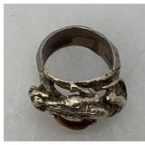 Misc. Vintage Jewelry Including Shell Rings, Tiger Ring And more