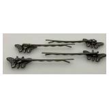 Vintage Blue Rhinestone Butterflies Hair pin Set Of Four