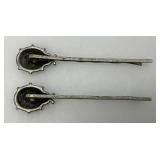 Vintage Rhinestone Lady Bug Hair pin And Clip Set