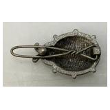 Vintage Rhinestone Lady Bug Hair pin And Clip Set