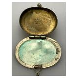 Vintage Alpaca Mexico Silver And Abalone Trinket Box 18.26 Grams overall 5/8" 1 3/8" x 1 3/4"