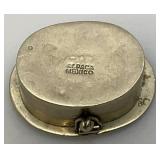Vintage Alpaca Mexico Silver And Abalone Trinket Box 18.26 Grams overall 5/8" 1 3/8" x 1 3/4"