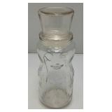 Vintage Limited Edition 75th Anniversary Glass Mr. Peanut Jar 9 1/2" Tall