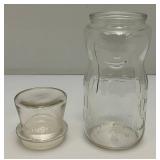 Vintage Limited Edition 75th Anniversary Glass Mr. Peanut Jar 9 1/2" Tall
