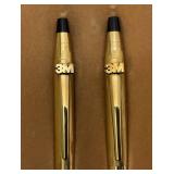 Vintage 10KT Gold Filled Cross Pen And Pencil Set In Original  Box With Extras