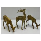 Misc. Vintage Collectible Brass Deer Tallest 7"