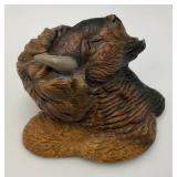 Vintage Ceramic Buffalo Head Wall Hanging 5" x 5 1/2" x 8"