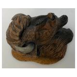 Vintage Ceramic Buffalo Head Wall Hanging 5" x 5 1/2" x 8"