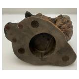 Vintage Ceramic Buffalo Head Wall Hanging 5" x 5 1/2" x 8"