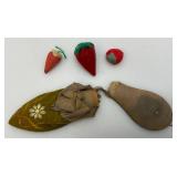 Misc. Vintage Items including Aluminum Salad Molds, Pin Cushions And More