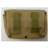 US WWII Canvas Shotgun Shell Ammunition Pouch 5" x 7"
