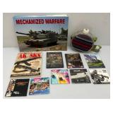 AK & SKS And Mechanized Warefare Books, Vintage Wool Canteen & More