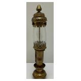 Est. $150.00-$250.00 CER Railway Brass Railway Carriage Lamp, Candle Lamp 13 1/2"