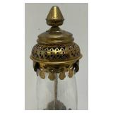 Est. $150.00-$250.00 CER Railway Brass Railway Carriage Lamp, Candle Lamp 13 1/2"