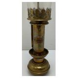 Est. $150.00-$250.00 CER Railway Brass Railway Carriage Lamp, Candle Lamp 13 1/2"