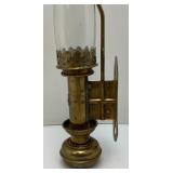 Est. $150.00-$250.00 CER Railway Brass Railway Carriage Lamp, Candle Lamp 13 1/2"