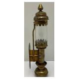 Est. $150.00-$250.00 CER Railway Brass Railway Carriage Lamp, Candle Lamp 13 1/2"