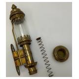 Est. $150.00-$250.00 CER Railway Brass Railway Carriage Lamp, Candle Lamp 13 1/2"