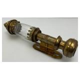 Est. $150.00-$250.00 CER Railway Brass Railway Carriage Lamp, Candle Lamp 13 1/2"