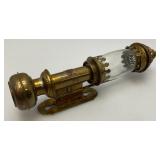 Est. $150.00-$250.00 CER Railway Brass Railway Carriage Lamp, Candle Lamp 13 1/2"