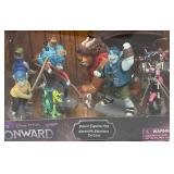 Collectible Disney Pixar ONWARD Deluxe Figurine Set (New Old Stock) Crack In Plastic