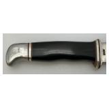 Vintage BUCK USA Beaver Skinner Knife With 4" Blade &  Leather Sheath