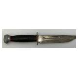 US WWII RH PAL 36 Fighting Knife With 6 1/4" Blade With Sheath And Sharpening Stone