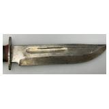 US WWII RH PAL 36 Fighting Knife With 6 1/4" Blade With Sheath And Sharpening Stone