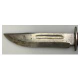 US WWII RH PAL 36 Fighting Knife With 6 1/4" Blade With Sheath And Sharpening Stone