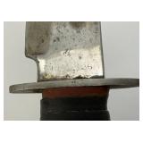 US WWII RH PAL 36 Fighting Knife With 6 1/4" Blade With Sheath And Sharpening Stone