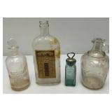 Antique Glass Bottles Some With Stoppers
