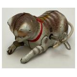 Vintage Tin Litho Key Wind Roll Over Cat Made In US-Zone Germany (Works)