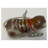 Vintage Tin Litho Key Wind Roll Over Cat Made In US-Zone Germany (Works)