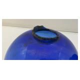 Pair Of Antique Colbalt Blue Glass Lightning Rod Globes 5"