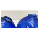Pair Of Antique Colbalt Blue Glass Lightning Rod Globes 5"