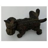Vintage Cast Iron Scottie Dog Door Stop (Bad Dog Lifting Leg) 6 1/2" x 7 1/2"