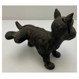Vintage Cast Iron Scottie Dog Door Stop (Bad Dog Lifting Leg) 6 1/2" x 7 1/2"