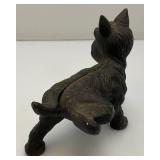 Vintage Cast Iron Scottie Dog Door Stop (Bad Dog Lifting Leg) 6 1/2" x 7 1/2"