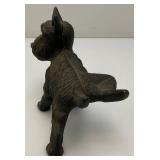 Vintage Cast Iron Scottie Dog Door Stop (Bad Dog Lifting Leg) 6 1/2" x 7 1/2"