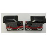 Pair Of Vintage Ceramic CHEVROLET 1913 Pen Holders 4" x 4 1/2"