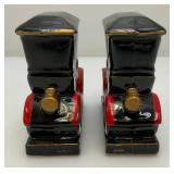 Pair Of Vintage Ceramic CHEVROLET 1913 Pen Holders 4" x 4 1/2"