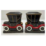 Pair Of Vintage Ceramic CHEVROLET 1913 Pen Holders 4" x 4 1/2"