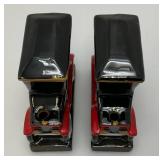 Pair Of Vintage Ceramic CHEVROLET 1913 Pen Holders 4" x 4 1/2"