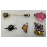 Vintage Jewelry Box With Misc. Costume Jewelry