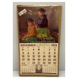 1979 Santa Fe Calendar With Claudine Morrow Artwork In Protective Plastic
