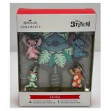 Collectible Disney STITCH Mini Ornament Set W/Tree Topper 5pc (NIB)