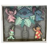 Collectible Disney STITCH Mini Ornament Set W/Tree Topper 5pc (NIB)